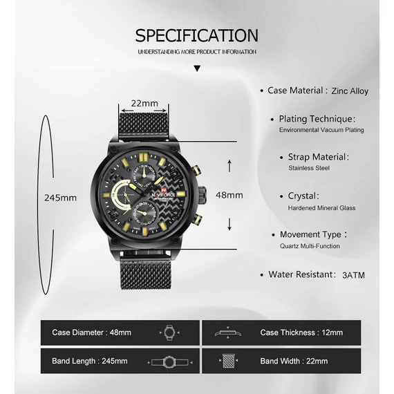 NAVIFORCE SHADOW Quartz S