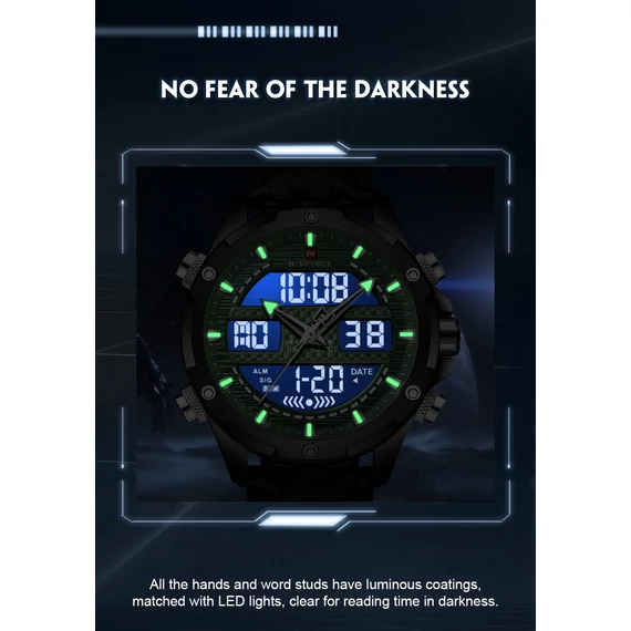NAVIFORCE CARBON Quartz Leather