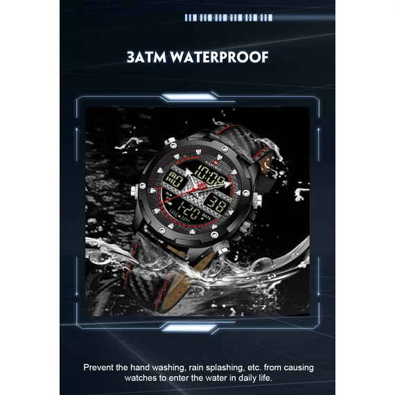 NAVIFORCE CARBON Quartz Leather