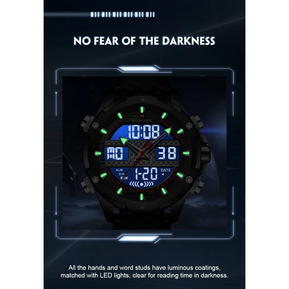 NAVIFORCE CARBON Quartz Leather