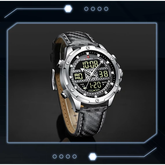 NAVIFORCE CARBON Quartz Leather