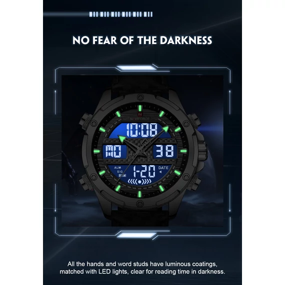 NAVIFORCE CARBON Quartz Leather