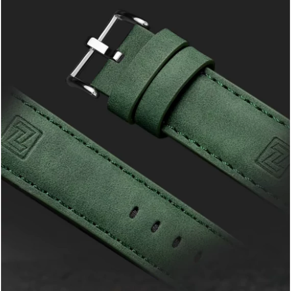 NaviForce (24mm) kožený remienok – ZELENÝ