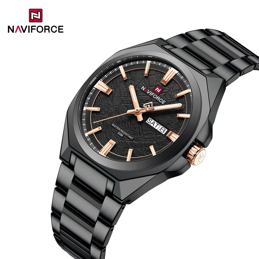 Naviforce Levi fekete számlap rose gold részletekkel